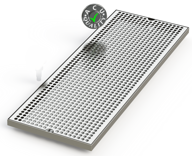 10" X 28" Surface Mount Drip Tray | No Drain | S/S#4
