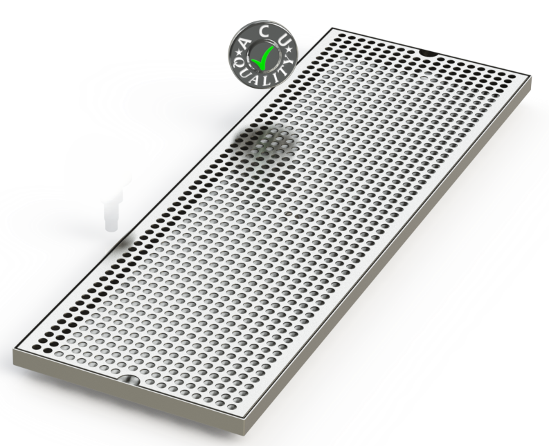 10" X 30" Surface Mount Drip Tray | No Drain | S/S#4