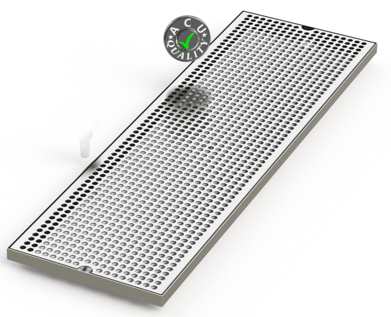 10" X 33" Surface Mount Drip Tray | No Drain | S/S#4