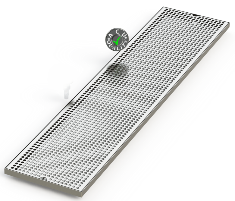 10" X 45" Surface Mount Drip Tray | No Drain | S/S#4