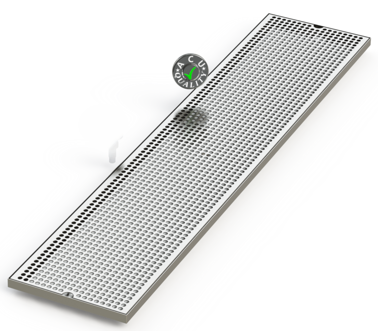 10" X 48" Surface Mount Drip Tray | No Drain | S/S#4