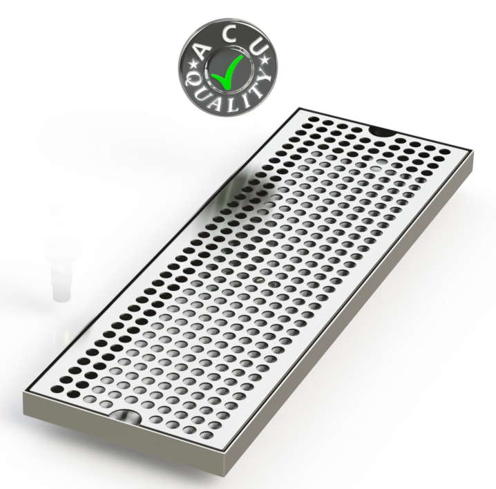 6" X 18" Surface Mount Drip Tray | No Drain | S/S#4