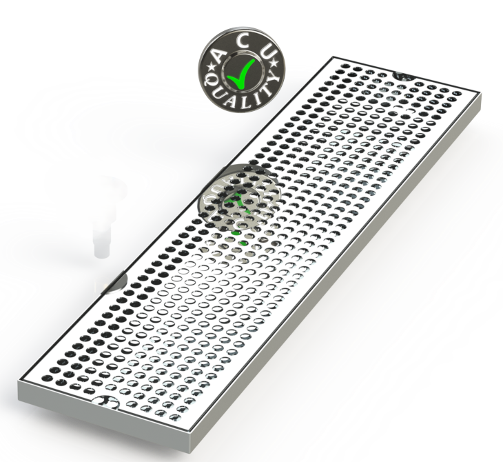 6" X 24" Surface Mount Drip Tray | No Drain | S/S#8