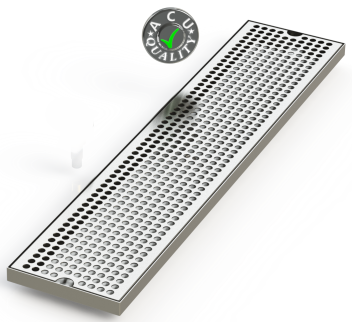 6" X 28" Surface Mount Drip Tray | No Drain | S/S#4