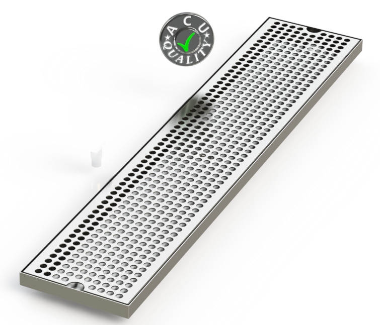 6" X 30" Surface Mount Drip Tray | No Drain | S/S#4