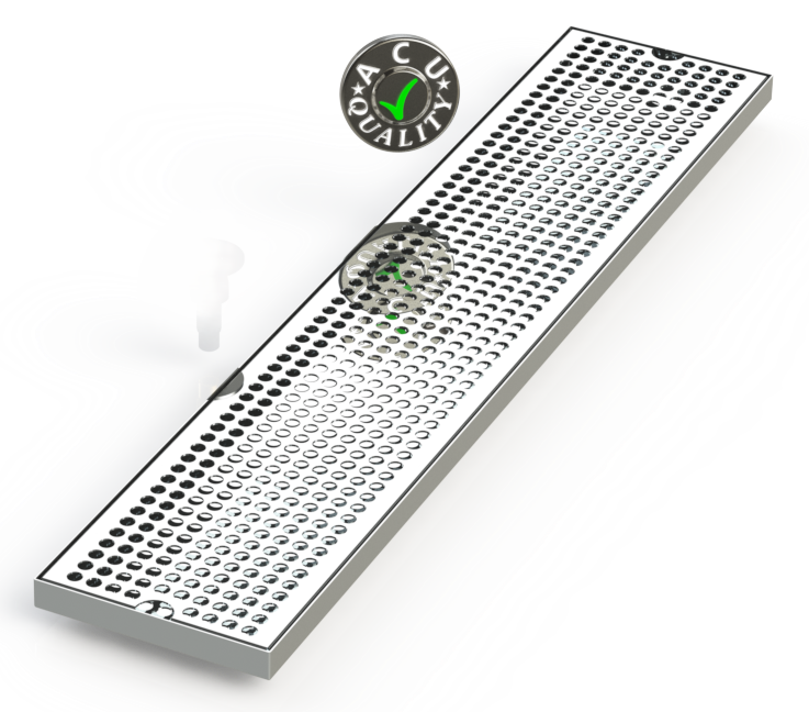 6" X 30" Surface Mount Drip Tray | No Drain | S/S#8