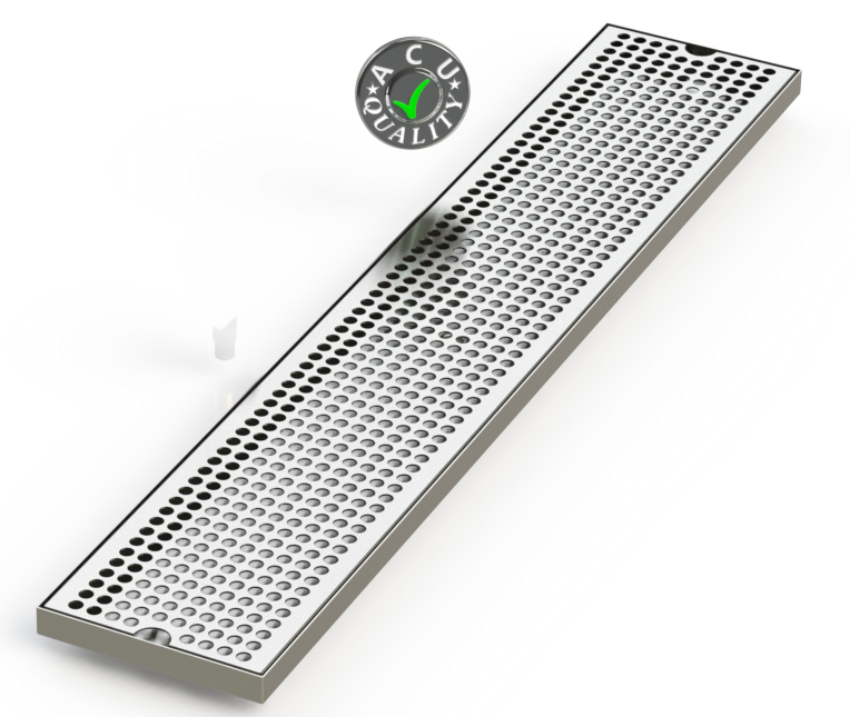 6" X 33" Surface Mount Drip Tray | No Drain | S/S#4