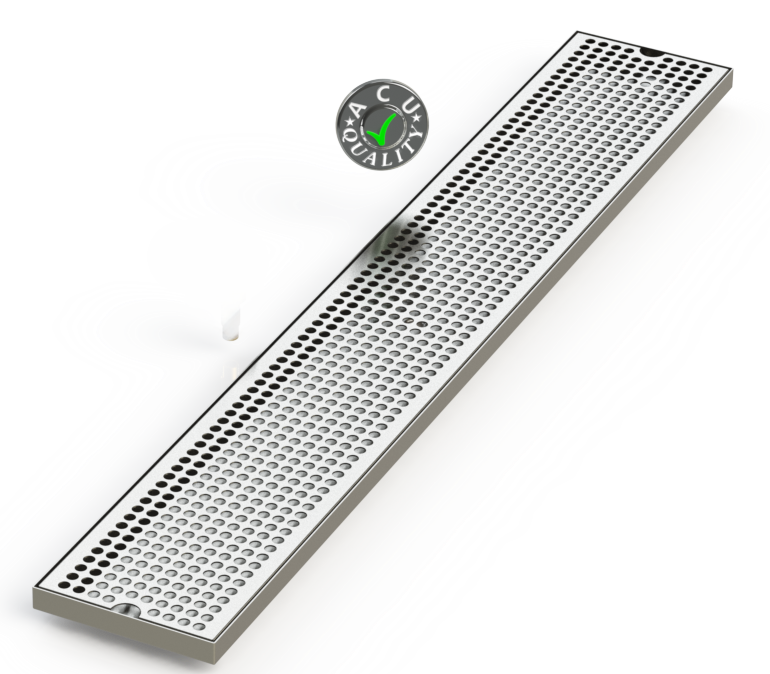 6" X 39" Surface Mount Drip Tray | No Drain | S/S#4