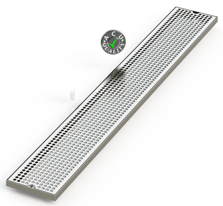6" X 45" Surface Mount Drip Tray | No Drain | S/S#4