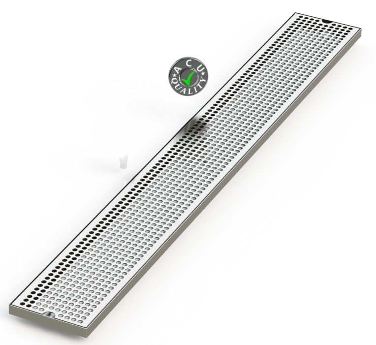 6" X 48" Surface Mount Drip Tray | No Drain | S/S#4
