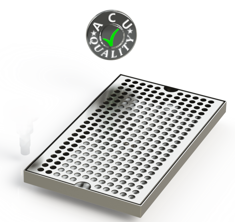 7" X 12" Surface Mount Drip Tray | No Drain | S/S#4