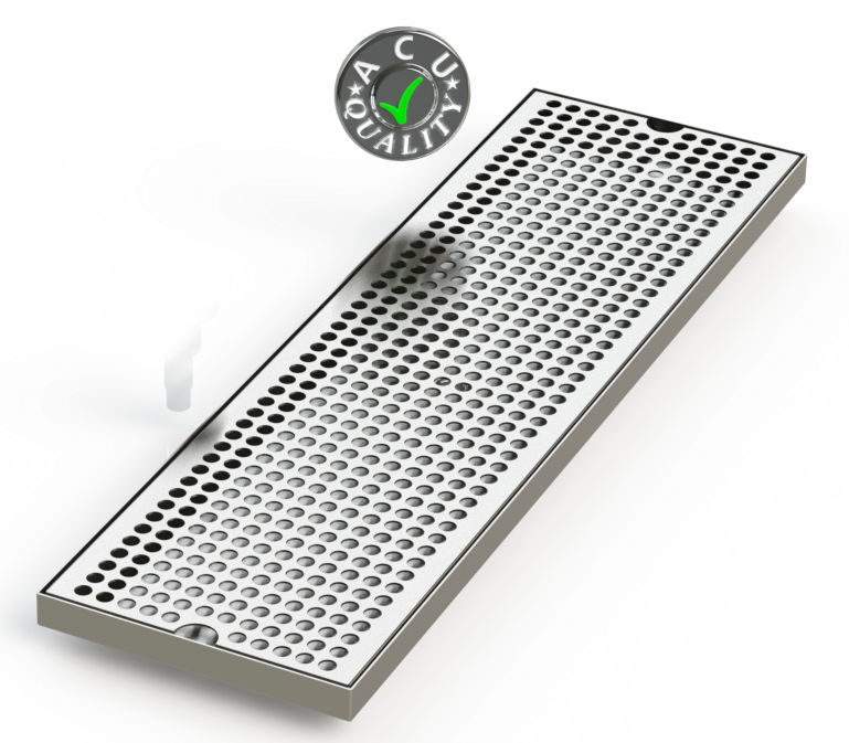 7" X 24" Surface Mount Drip Tray | No Drain | S/S#4