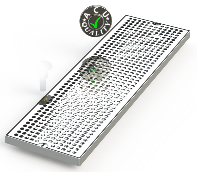 7" X 24" Surface Mount Drip Tray | No Drain | S/S#8