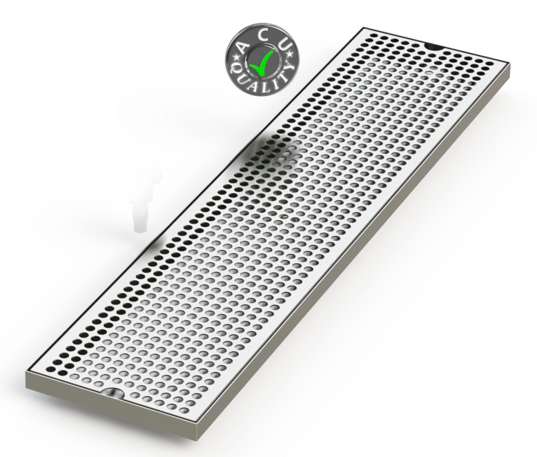 7" X 30" Surface Mount Drip Tray | No Drain | S/S#4