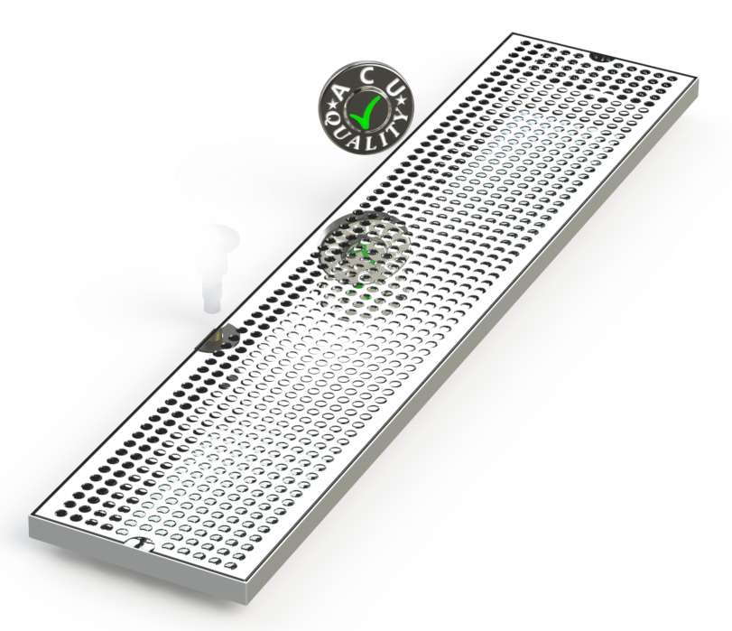 7" X 33" Surface Mount Drip Tray | No Drain | S/S#8