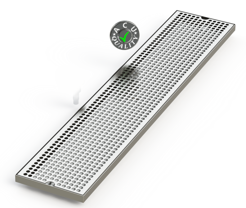 7" X 36" Surface Mount Drip Tray | No Drain | S/S#4