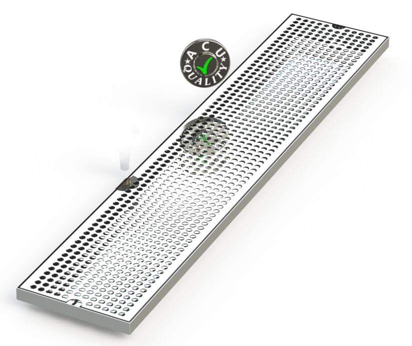 7" X 36" Surface Mount Drip Tray | No Drain | S/S#8