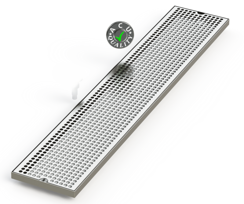 7" X 39" Surface Mount Drip Tray | No Drain | S/S#4