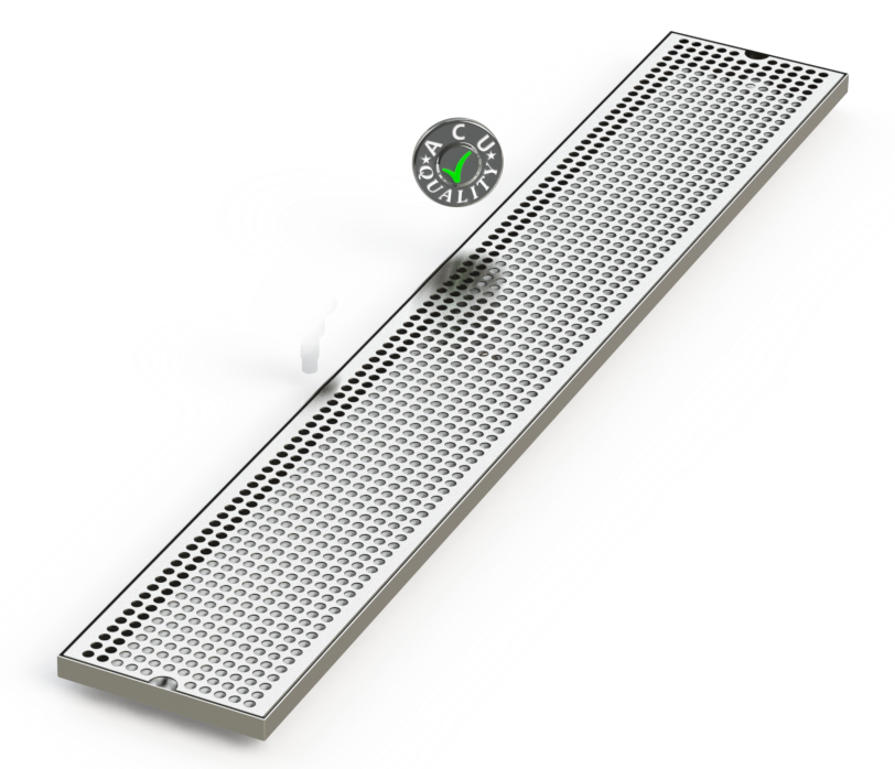 7" X 48" Surface Mount Drip Tray | No Drain | S/S#4