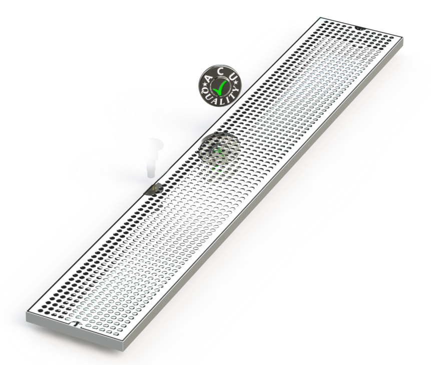 7" X 45" Surface Mount Drip Tray | No Drain | S/S#8