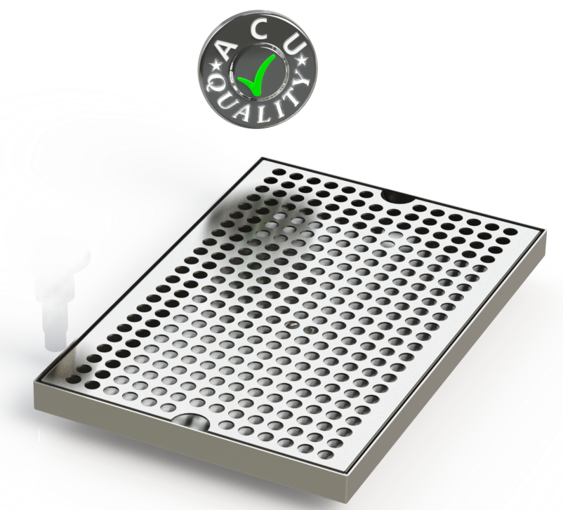 8" X 12" Surface Mount Drip Tray with | No Drain | S/S#4