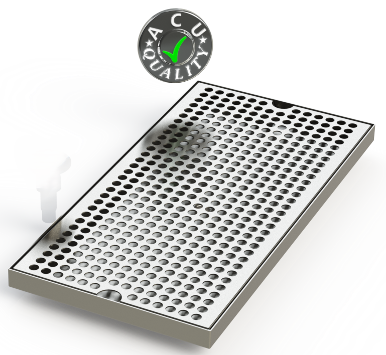 8" X 16" Surface Mount Drip Tray | No Drain | S/S#4