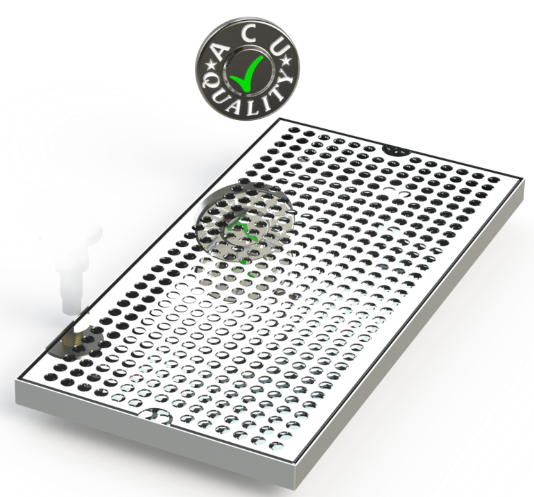 8" X 16" Surface Mount Drip Tray | No Drain | S/S#8