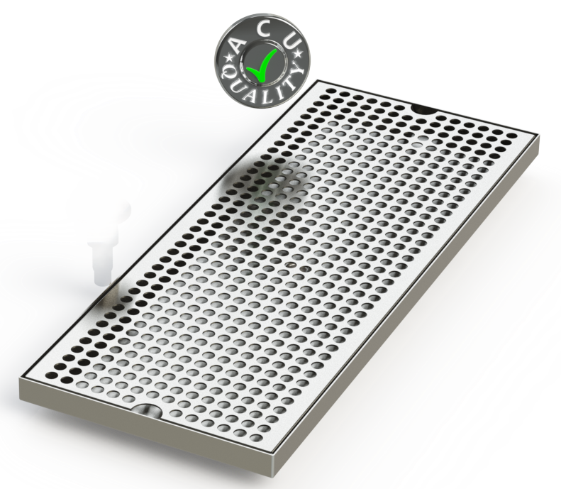 8" X 20" Surface Mount Drip Tray | No Drain | S/S#4