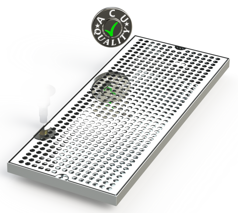 8" X 20" Surface Mount Drip Tray | No Drain | S/S#8