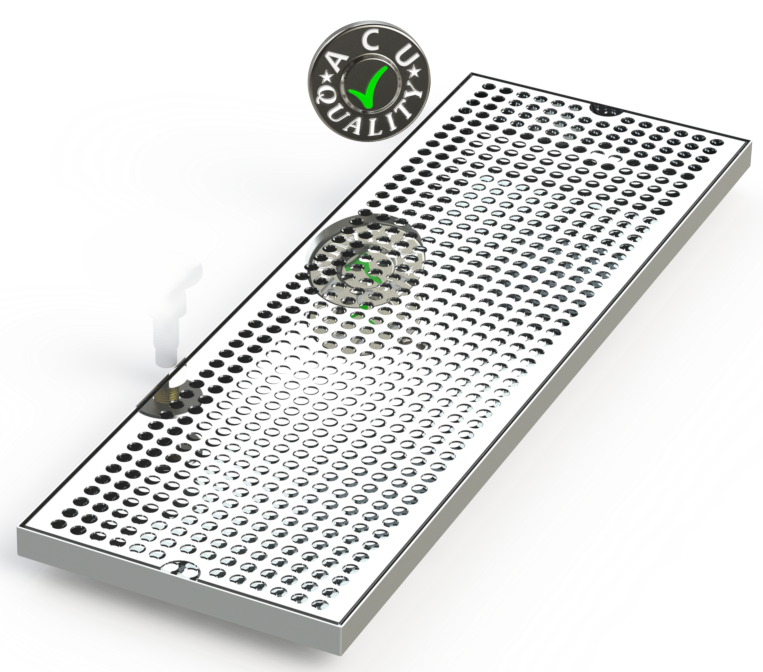 8" X 24" Surface Mount Drip Tray | No Drain | S/S#8