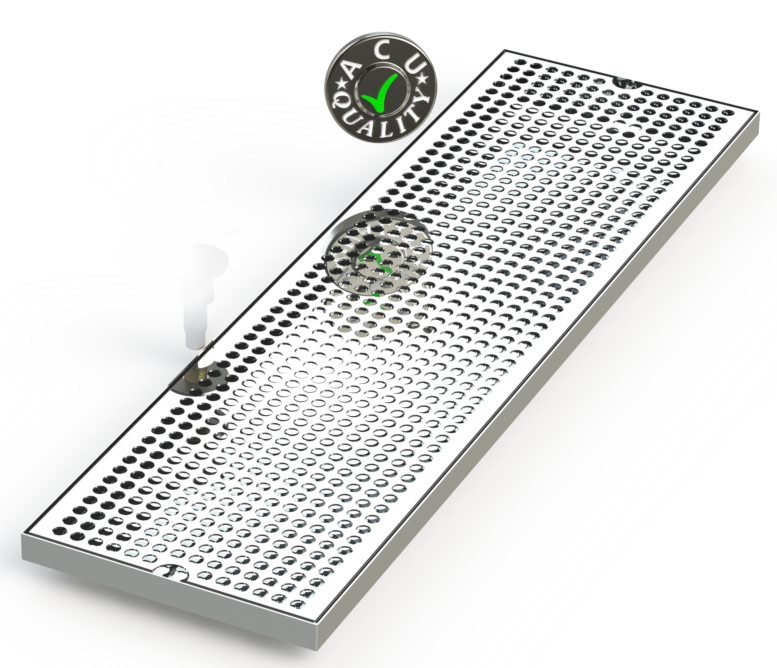 8" X 28" Surface Mount Drip Tray | No Drain | S/S#8