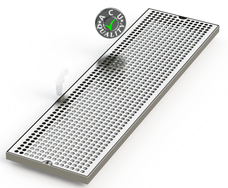 8" X 30" Surface Mount Drip Tray | No Drain | S/S#4