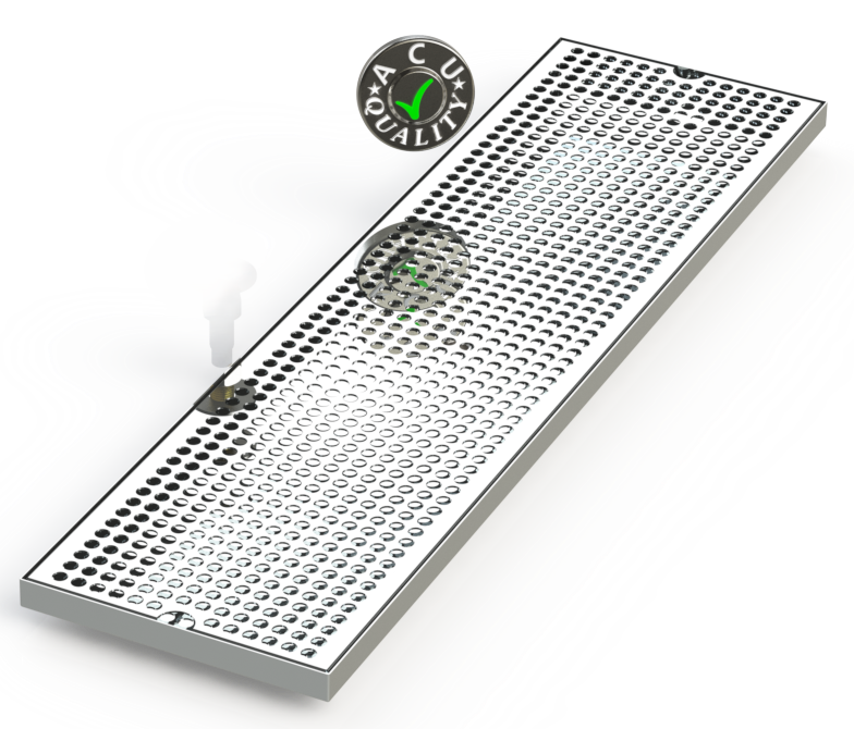 8" X 30" Surface Mount Drip Tray | No Drain | S/S#8