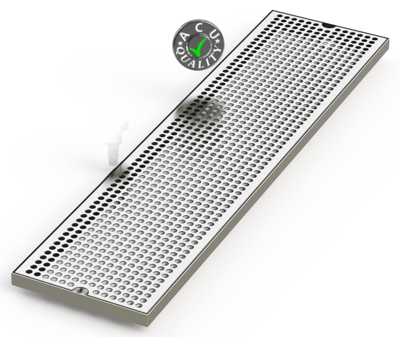 8" X 33" Surface Mount Drip Tray | No Drain | S/S#4
