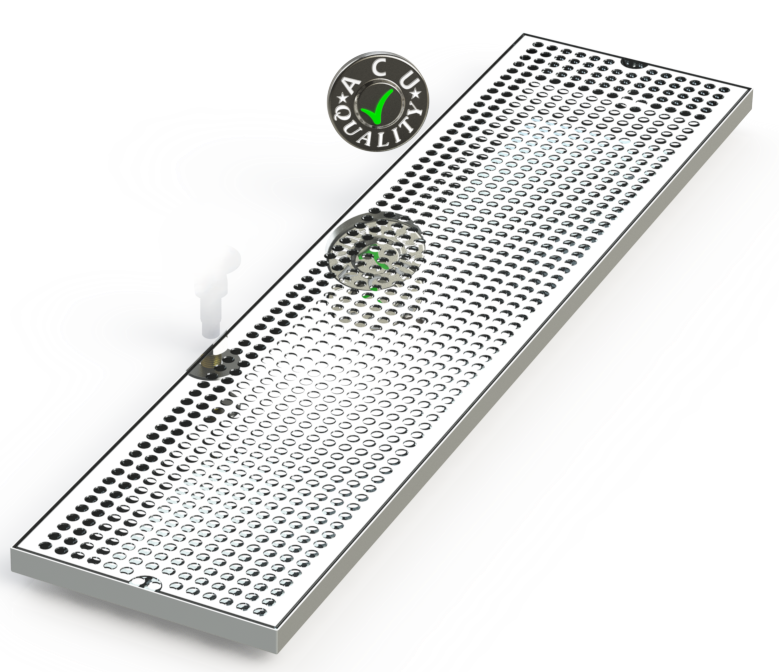 8" X 33" Surface Mount Drip Tray | No Drain | S/S#8