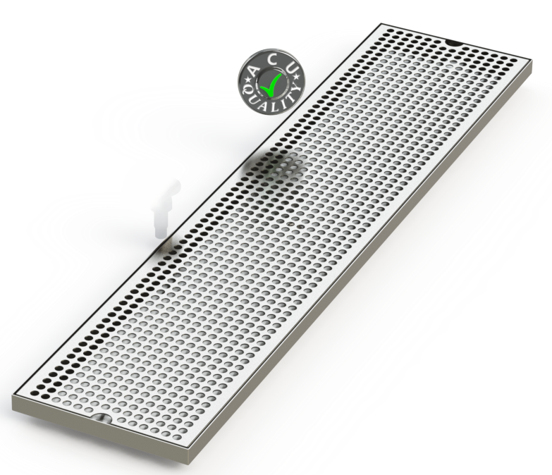 8" X 36" Surface Mount Drip Tray | No Drain | S/S#4