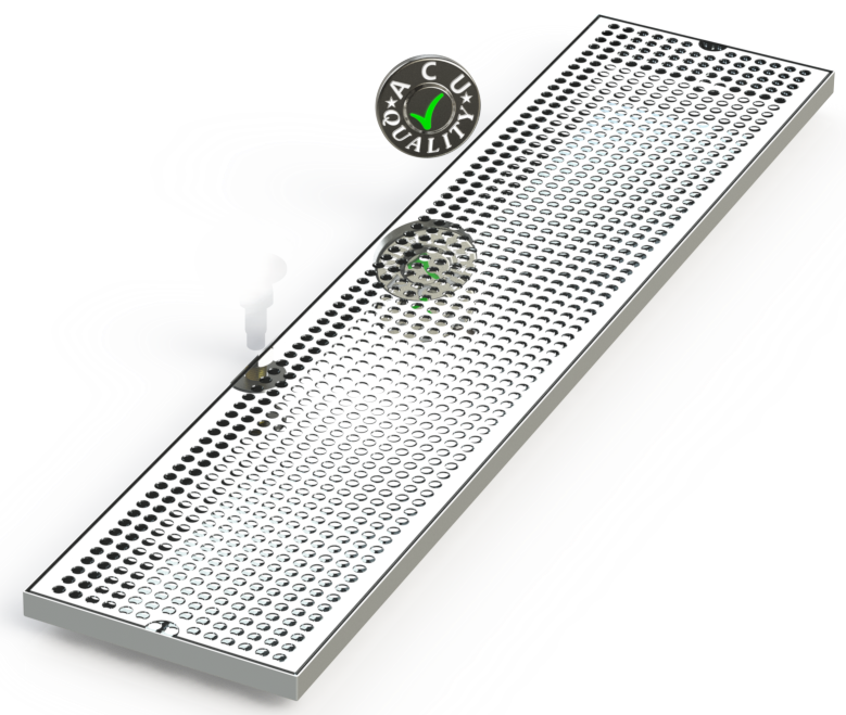 8" X 36" Surface Mount Drip Tray | No Drain | S/S#8