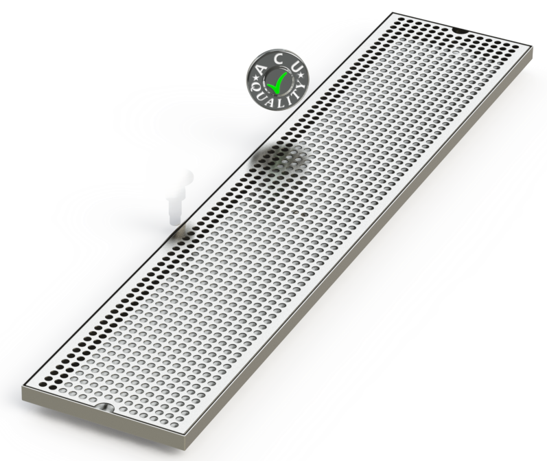 8" X 39" Surface Mount Drip Tray | No Drain | S/S#4