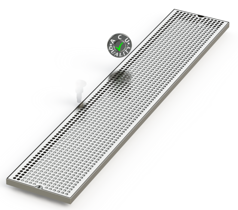 8" X 45" Surface Mount Drip Tray | No Drain | S/S#4
