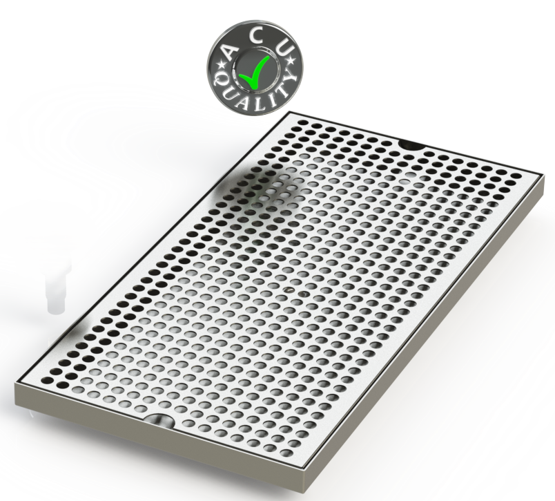 9" X 18" Surface Mount Drip Tray | No Drain | S/S#4