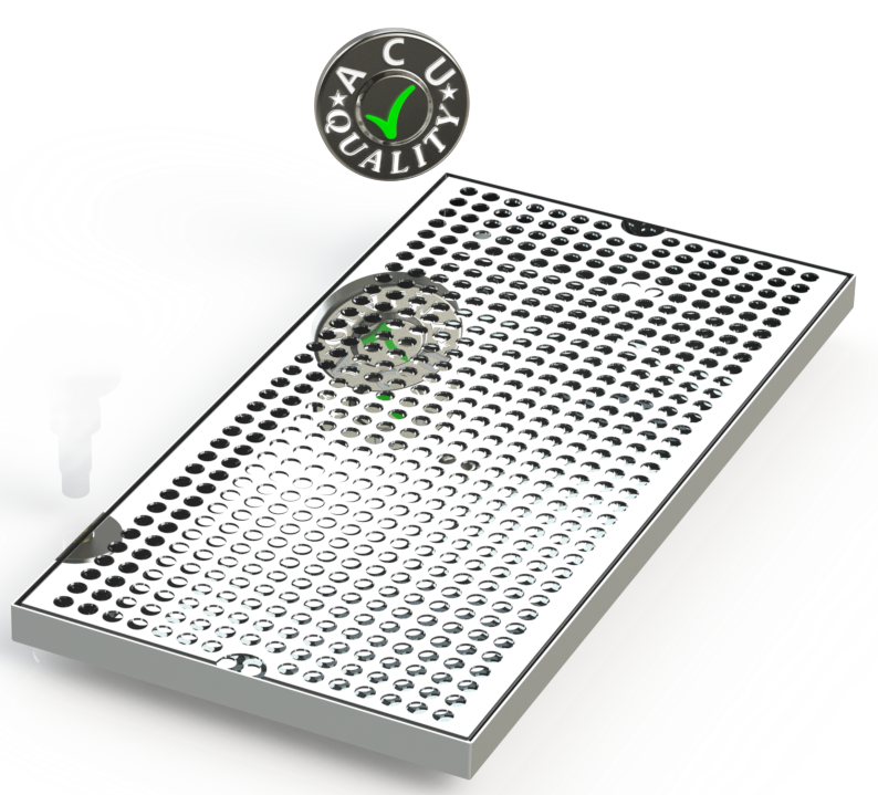 9" X 18" Surface Mount Drip Tray |No Drain | S/S#8