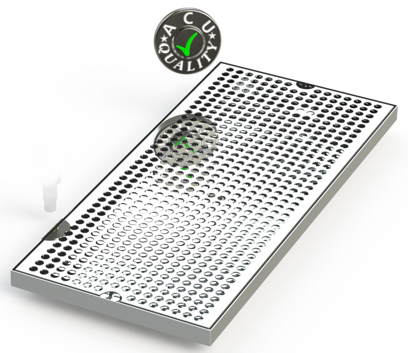 9" X 20" Surface Mount Drip Tray |No Drain | S/S#8