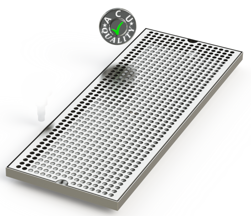 9" X 24" Surface Mount Drip Tray | No Drain | S/S#4