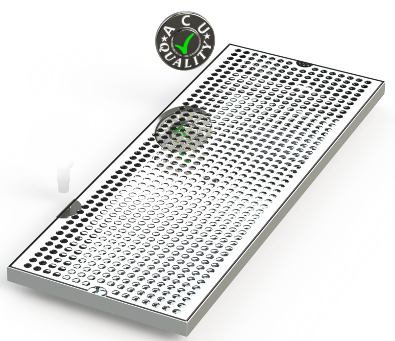 9" X 24" Surface Mount Drip Tray |No Drain | S/S#8