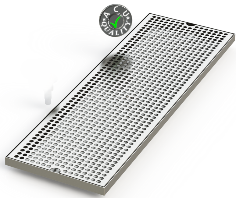 9" X 28" Surface Mount Drip Tray | No Drain | S/S#4