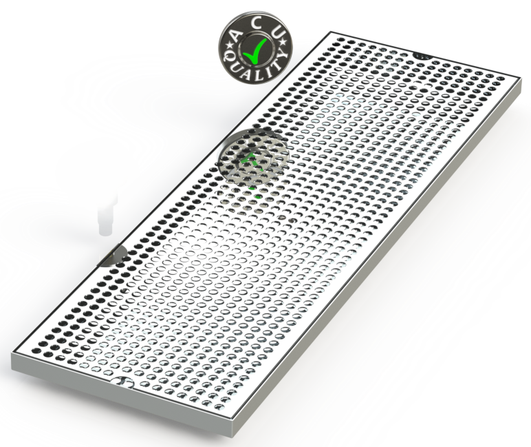 9" X 28" Surface Mount Drip Tray |No Drain | S/S#8