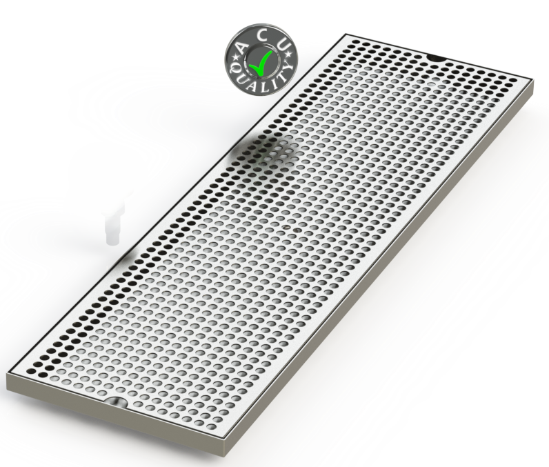 9" X 30" Surface Mount Drip Tray | No Drain | S/S#4