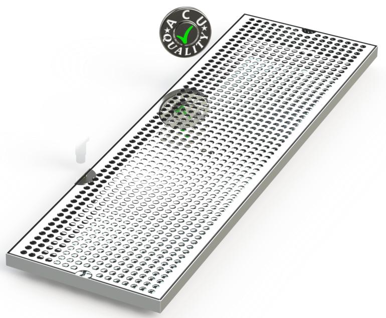 9" X 30" Surface Mount Drip Tray |No Drain | S/S#8