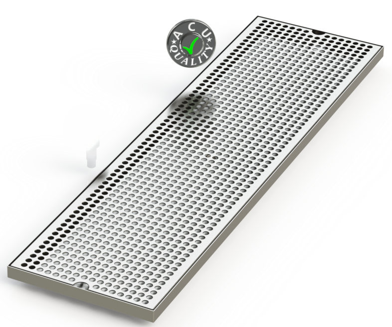 9" X 33" Surface Mount Drip Tray | No Drain | S/S#4