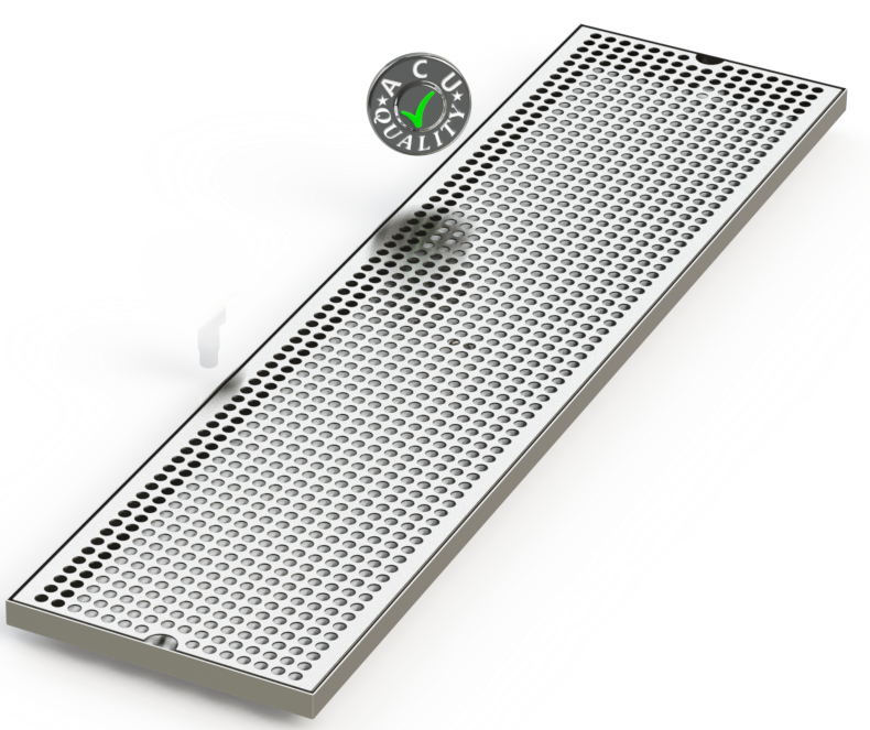 9" X 36" Surface Mount Drip Tray | No Drain | S/S#4